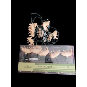 Kurt Adler Pig Party Light Set 10 Lights (2) Indoor/Outdoor New In Box/NWOB